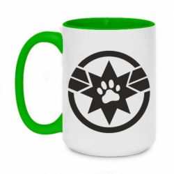 Чашка двокольорова велика Captain Marvel's Cat - PrintSalon