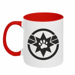 Чашка двокольорова Captain Marvel's Cat - PrintSalon