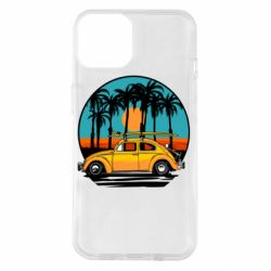 Чехол для iPhone 14 Car and sunset - PrintSalon