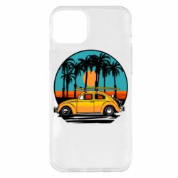 Чехол для iPhone 14 Plus Car and sunset - PrintSalon