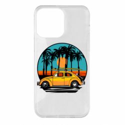 Чехол для iPhone 14 Pro Max Car and sunset - PrintSalon