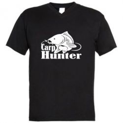 Мужская футболка  с V-образным вырезом Carp Hunter - PrintSalon