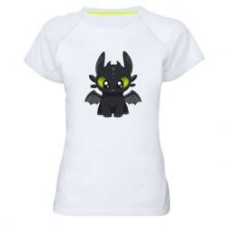 Женская футболка для спорта Cartoon cute dragon - PrintSalon