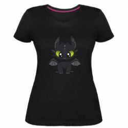 Женская премиум футболка Cartoon cute dragon - PrintSalon