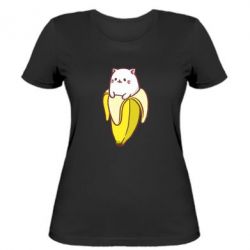 Женская футболка Cat and Banana - PrintSalon
