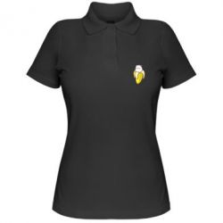 Женское поло Cat and Banana - PrintSalon