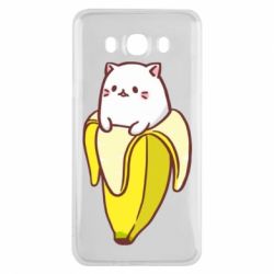 Чехол для Samsung J7 2016 Cat and Banana - PrintSalon