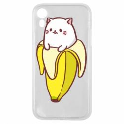 Чехол для iPhone XR Cat and Banana - PrintSalon