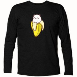 Футболка с длинным рукавом Cat and Banana - PrintSalon