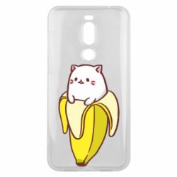 Чехол для Meizu X8 Cat and Banana - PrintSalon