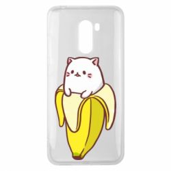 Чехол для Xiaomi Pocophone F1 Cat and Banana - PrintSalon