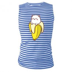 Майка-тельняшка Cat and Banana - PrintSalon