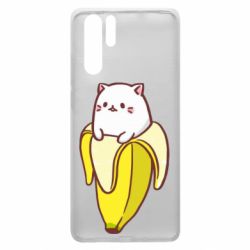 Чехол для Huawei P30 Pro Cat and Banana - PrintSalon