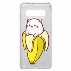 Чехол для Samsung S10+ Cat and Banana - PrintSalon