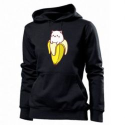 Женское худи Cat and Banana - PrintSalon