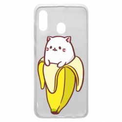Чехол для Samsung A30 Cat and Banana - PrintSalon