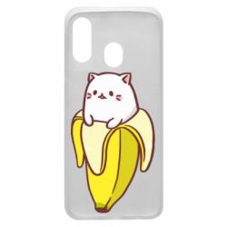 Чехол для Samsung A40 Cat and Banana - PrintSalon