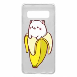 Чехол для Samsung S10 Cat and Banana - PrintSalon