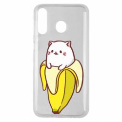 Чехол для Samsung M30 Cat and Banana - PrintSalon