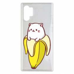 Чехол для Samsung Note 10 Plus Cat and Banana - PrintSalon
