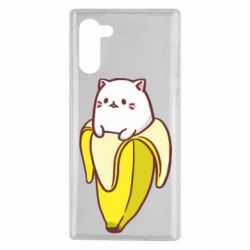 Чехол для Samsung Note 10 Cat and Banana - PrintSalon
