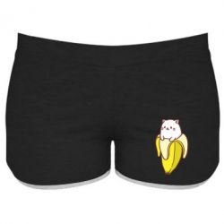 Женские шорты Cat and Banana - PrintSalon