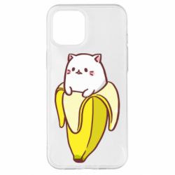 Чехол для iPhone 12 Pro Max Cat and Banana - PrintSalon