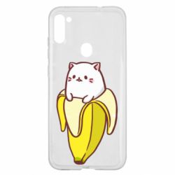 Чехол для Samsung A11/M11 Cat and Banana - PrintSalon