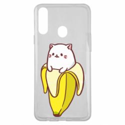 Чехол для Samsung A20s Cat and Banana - PrintSalon