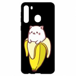 Чехол для Samsung A21 Cat and Banana - PrintSalon