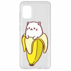 Чехол для Samsung A31 Cat and Banana - PrintSalon