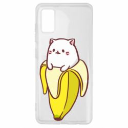 Чехол для Samsung A41 Cat and Banana - PrintSalon