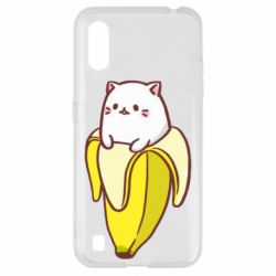 Чехол для Samsung A01/M01 Cat and Banana - PrintSalon