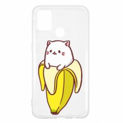 Чехол для Samsung M31 Cat and Banana - PrintSalon