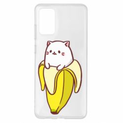 Чехол для Samsung S20+ Cat and Banana - PrintSalon