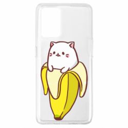 Чехол для Oppo A74 4G Cat and Banana - PrintSalon