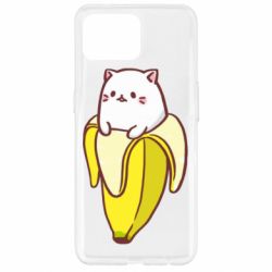 Чехол для Oppo Reno 4 Lite Cat and Banana - PrintSalon