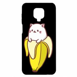 Чехол для Xiaomi Redmi Note 9S/9Pro/9Pro Max Cat and Banana - PrintSalon