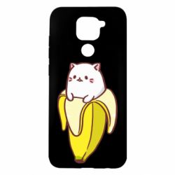 Чехол для Xiaomi Redmi Note 9/Redmi 10X Cat and Banana - PrintSalon