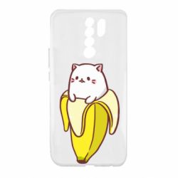 Чехол для Xiaomi Redmi 9 Cat and Banana - PrintSalon