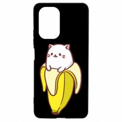 Чехол для Xiaomi Poco F3/K40 Cat and Banana - PrintSalon