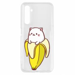 Чехол для Realme 6 Cat and Banana - PrintSalon