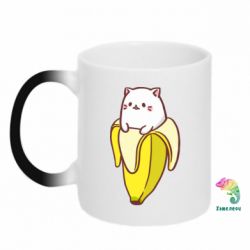 Чашка-хамелеон Cat and Banana - PrintSalon