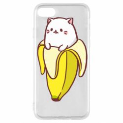 Чехол для iPhone SE 2022 Cat and Banana - PrintSalon
