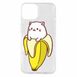 Чехол для iPhone 14 Cat and Banana - PrintSalon