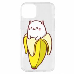 Чехол для iPhone 14 Plus Cat and Banana - PrintSalon