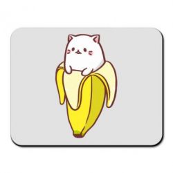 Коврик для мыши Cat and Banana - PrintSalon