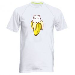 Мужская футболка для спорта Cat and Banana - PrintSalon