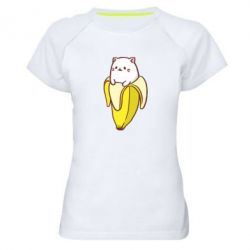 Женская футболка для спорта Cat and Banana - PrintSalon