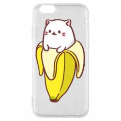 Чехол для iPhone 6/6S Cat and Banana - PrintSalon